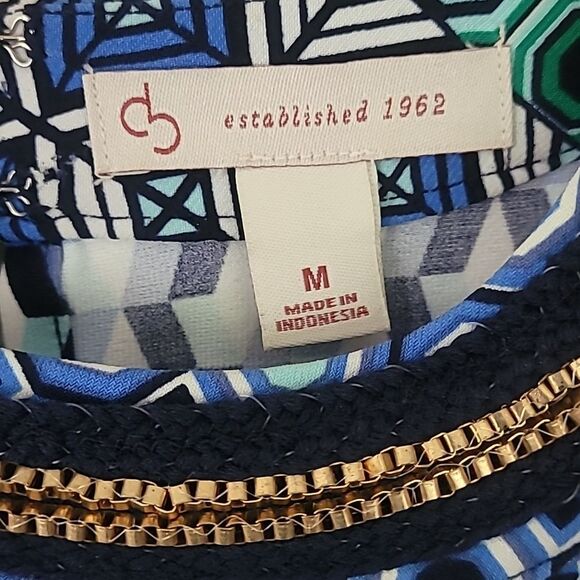 Dressbarn Dress Size medium multicolored Geometric Pattern Sleeveless - Picture 6 of 8